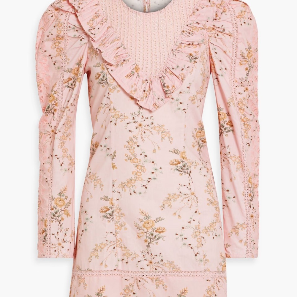 LoveShackFancy Pink Mini Dress